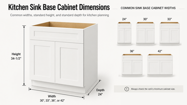 Kitchen Sink Base Cabinet Dimensions