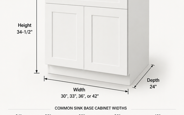 Kitchen Sink Base Cabinet Dimensions - Width