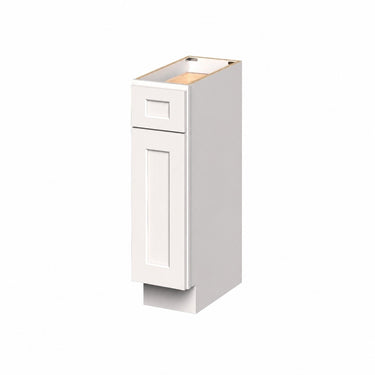 White Shaker - 12"W Single Door Base Cabinet
