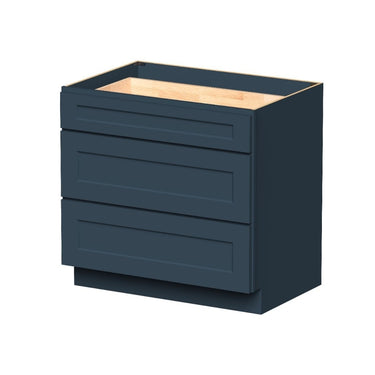 Cyber Grey Shaker - 36"W Drawer Base Cabinet