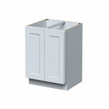 Dove Grey Shaker - 24"W Full Height Double Doors Base Cabinet