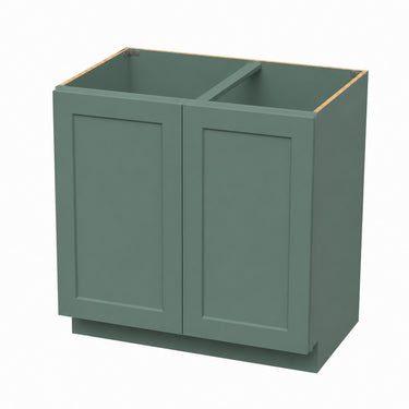 Sage Green Shaker - 30"W Full Height Double Doors Base Cabinet