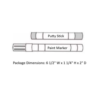 White Shaker - 6-1/2"W x 1-1/4"H TOUCH UP KIT