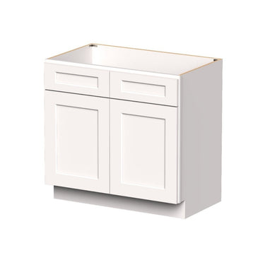 White Shaker - 36"W Vanity Base Cabinet