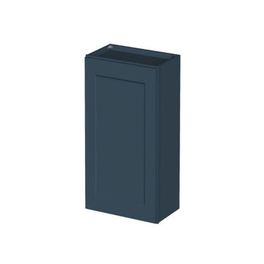 Cyber Grey Shaker - 15"W x 30"H Single Door Wall Cabinet