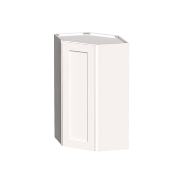 White Shaker - 24"W x 42"H Diagonal Corner Wall Cabinet