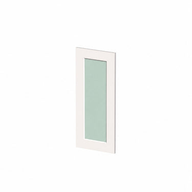 White Shaker - 14-5/8"W x 29-1/2"H Wall Diagonal Corner Glass