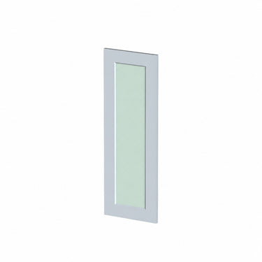 Dove Grey Shaker - 14-5/8"W x 35-1/2"H Wall Diagonal Corner Glass