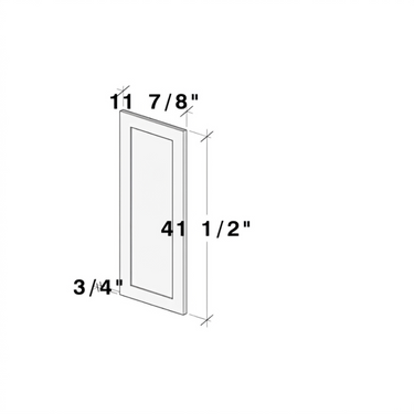 Classic White Shaker - 11-7/8"W x 41-1/2"H Wall Dummy Door
