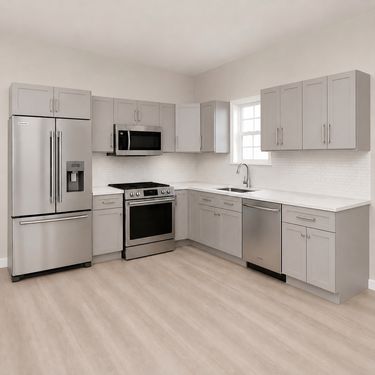 Dove Grey Shaker 10x10 RTA Kitchen Cabinet Set