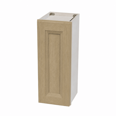 European White Oak - 12"W x 36"H Single Door Wall Cabinet
