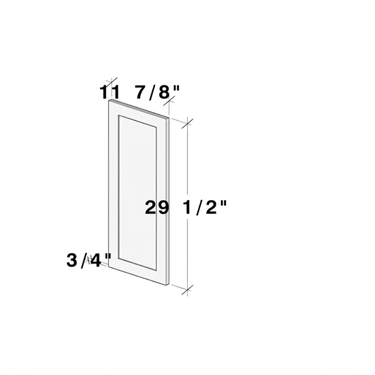 Classic White Shaker - 11-7/8"W x 29-1/2"H Wall Dummy Door