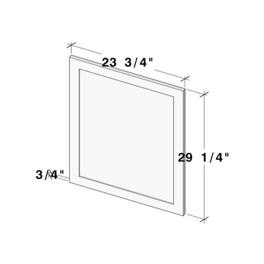 White Shaker - 23-3/4"W x 29-1/4"H Dummy Doors