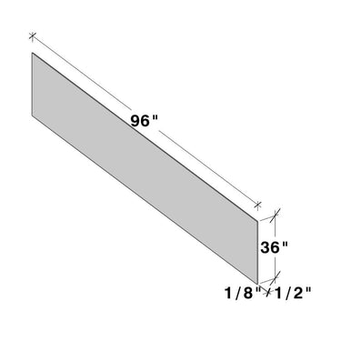 White Shaker - 96"W x 36"H SKIN PANEL