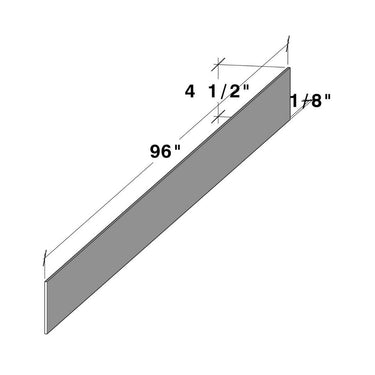White Shaker - 96"W x 4-1/2"H Toe Kick