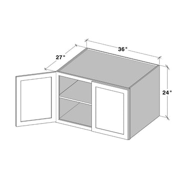White Shaker - 36"W x 24"H 27" Deep Bridge Cabinets