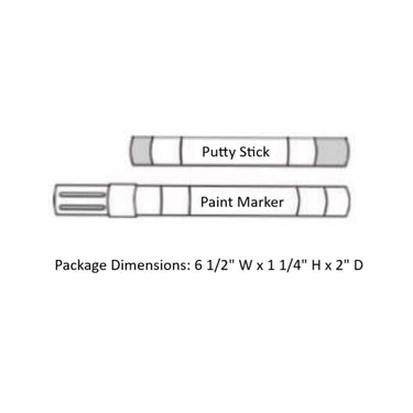 White Shaker - 6-1/2"W x 1-1/4"H TOUCH UP KIT