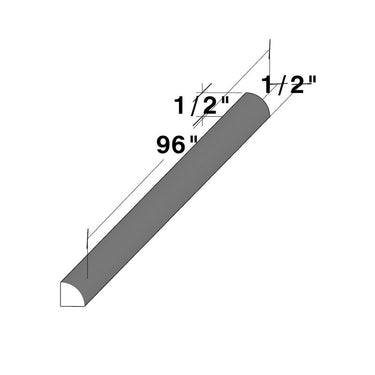 White Shaker - 96"W x 1/2"H Shoe Molding