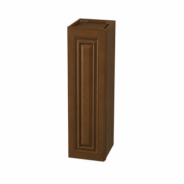 Dark Caramel - 9"W x 36"H Single Door Wall Cabinet