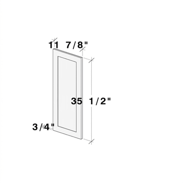 Classic White Shaker - 11-7/8"W x 35-1/2"H Wall Dummy Door