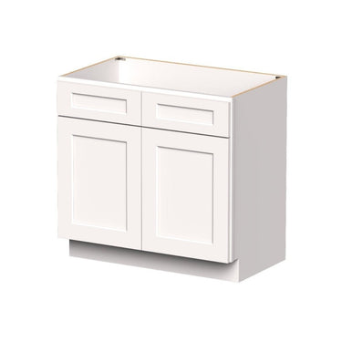White Shaker - 36"W Vanity Base Cabinet