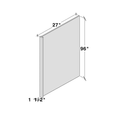 White Shaker - 1-1/2"W x 96"H Refrigerator Panel