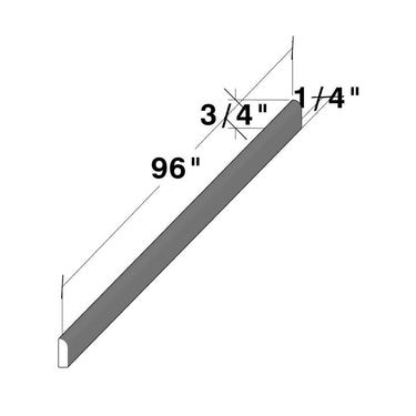 White Shaker - 96"W x 3/4"H Scribe Molding