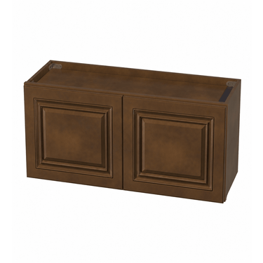 Dark Caramel - 27"W x 18"H Double Doors Wall Cabinet