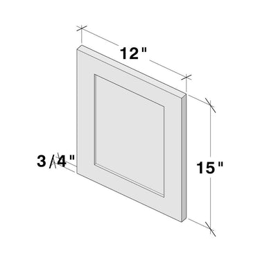 Classic White Shaker - 12"W x 15"H Sample Door
