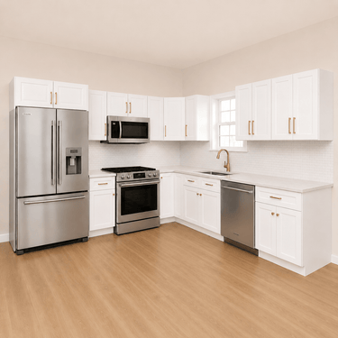 White Shaker 10x10 RTA Kitchen Cabinet Set