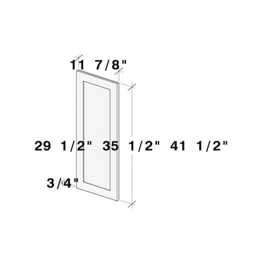 White Shaker - 11-7/8"W x 29-1/2"H Wall Dummy Door