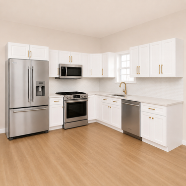 White Shaker 10x10 RTA Kitchen Cabinet Set